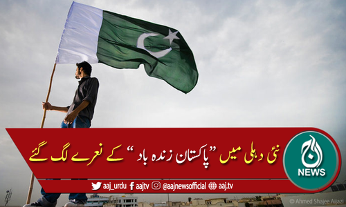 بھارتی نوجوانوں نے نئی دہلی میں ''پاکستان زندہ باد'' کے نعرے لگا دیئے