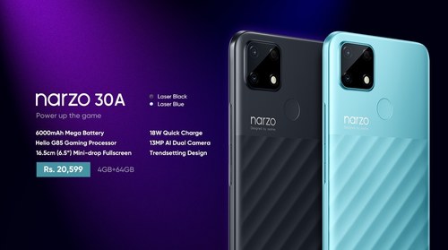 Realme launches the gaming beast Narzo 30A with MediaTek Helio G85 processor