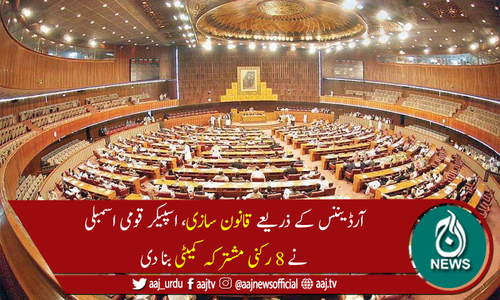 فنانس آرڈیننس پر اپوزیشن کے اعتراضات پر اسپیکر  نے 8 رکنی کمیٹی بنادی