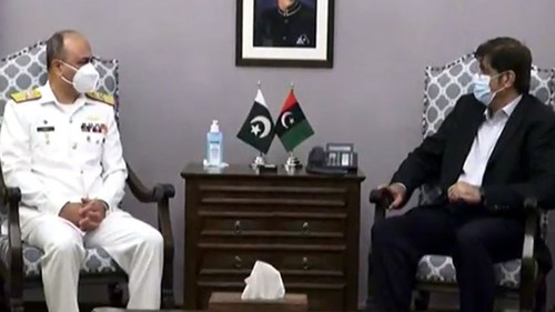 Commander Pakistan Navy Karachi calls on Sindh CM