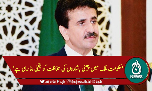 'حکومت ملک میں چینی باشندوں کی حفاظت کو یقینی بنا رہی ہے'