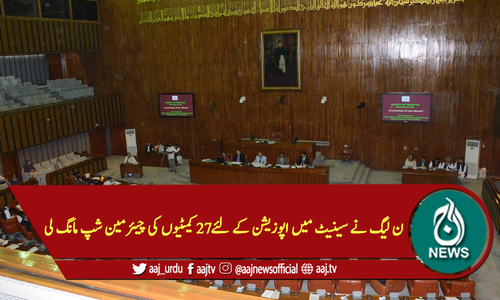 ن لیگ نے سینیٹ میں اپوزیشن کے لئے27 کمیٹیوں کی چیئرمین شپ مانگ لی