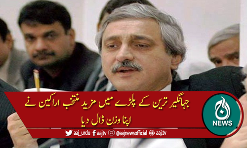 مزید منتخب اراکین کی جہانگیر ترین کو ہر ممکن حمایت کی یقین دہانی