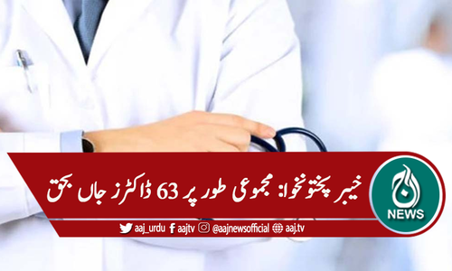 خیبرپختونخوا: ایک اور ڈاکٹر جاں بحق،مجموعی طور پر63 جاں بحق