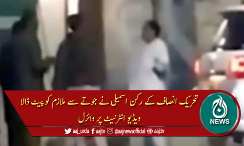 تحریک انصاف کے رکن اسمبلی نے جوتا اتار کر ملازم کو دے مارا