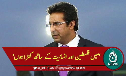 'میں فلسطین اور انسانیت کے ساتھ کھڑا ہوں'