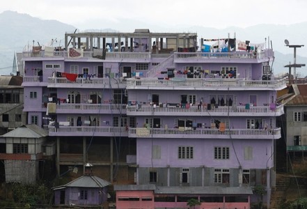 A view of Ziona's four-storey house in Baktawng village&mdash;Photo courtesy: Reuters