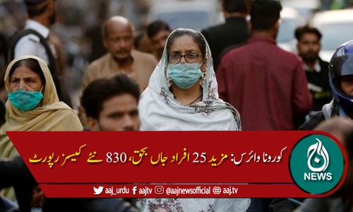 پاکستان: کورونا سے مزید 25 افراد جاں بحق