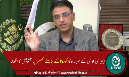 اسپتالوں میں کورونا مریضوں میں تیزی سے اضافہ ہورہا ہے، اسد عمر