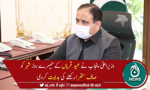 عیدالاضحیٰ کے تیسرے روز صفائی آپریشن مؤثر انداز سے جاری رکھنے کی ہدایت