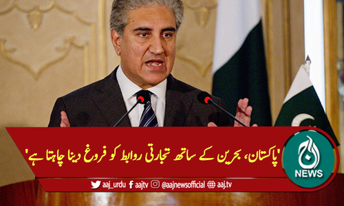 'پاکستان، بحرین کے ساتھ تجارتی روابط کو فروغ دینا چاہتا ہے'