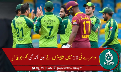 پاکستان نے ویسٹ انڈیز کو دوسرے ٹی20 میں 7رنز سے شکست دے دی