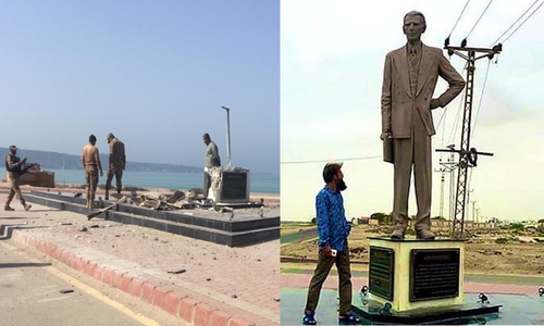 گوادر میں قائد اعظم کے مجسمے کو دھماکے سے اڑانے کا مقدمہ درج
