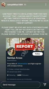 Hassan Ali's wife denies family receiving any threats