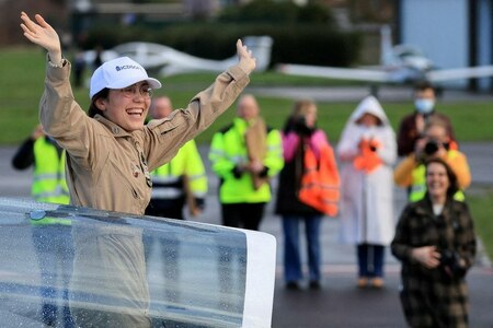 British-Belgian teen becomes youngest woman to fly solo round the world