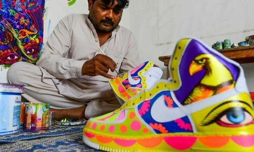 Pakistani truck artist gives new flair to kicks