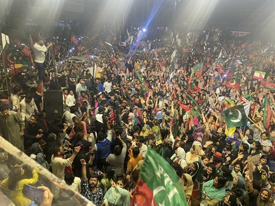 In posters: Thousands hit the streets against Imran Khan&rsquo;s ouster