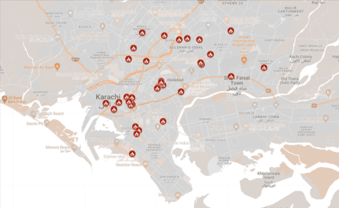 Interactive map: Sixty shopping mall fires in 7 years in Karachi
