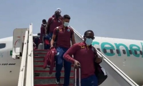 West Indies 26-member cricket squad arrives in Pakistan