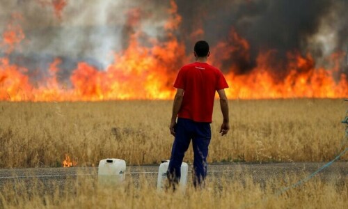 Record temperatures scorch Europe, as wildfires rage across south