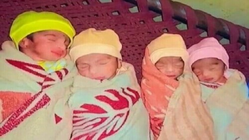 Women gives birth to quadruplets in Sadiqabad