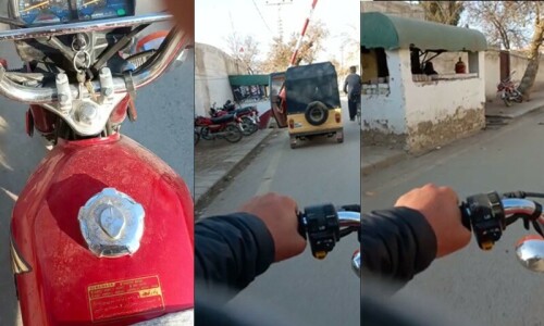 Watch motorcyclist sail into Quetta Police Lines unchecked