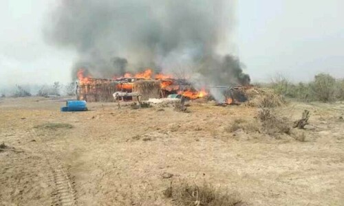 Police destroy houses of suspects as Kandhkot&rsquo;s slain professor laid to rest