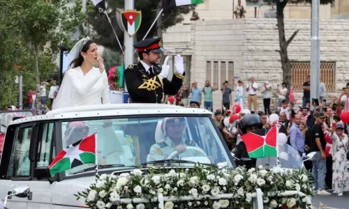 Jordan&rsquo;s crown prince marries Saudi fiance in royal ceremony