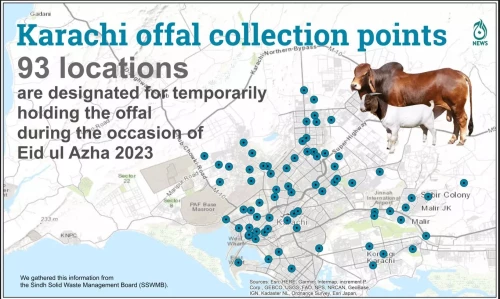 Mapped: Karachi&rsquo;s 93 designated offal collection points