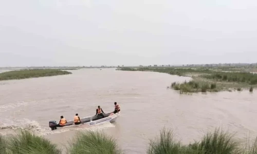 Tragedy strikes couple crossing River Indus on wooden plank