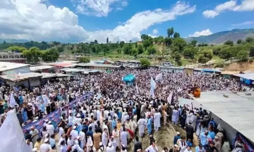 Hundreds of people march in Khyber&rsquo;s Tirah for peace