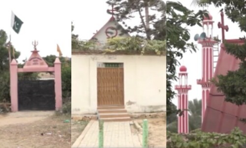In this Karachi neighbourhood, mosque, Hindu temple and Church face each other