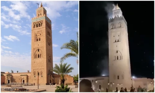 Historical Marrakesh mosque damaged in Morocco quake
