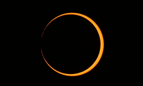 Skygazers watch &lsquo;Ring of Fire&rsquo; eclipse over Western Hemisphere