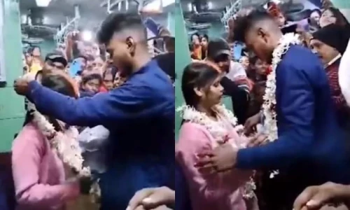Indian couple ties the knot on a train, video goes viral