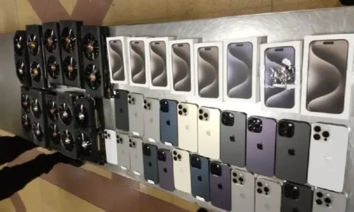 Woman caught with 23 iPhones taped to her body at Karachi aiport