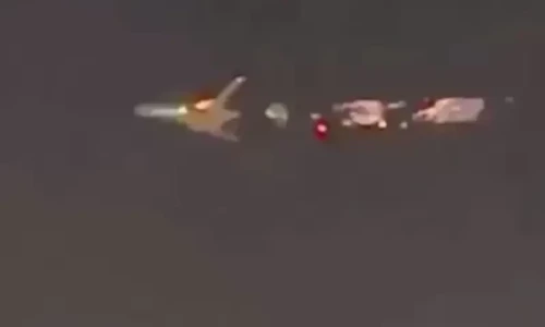 Video shows Atlas Air&rsquo;s Boeing plane on fire mid-flight