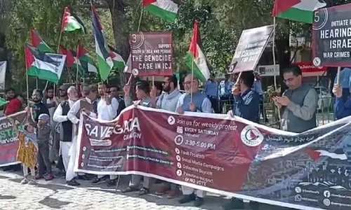 Pro-Palestinian protesters calls for &lsquo;immediate&rsquo; Gaza ceasefire