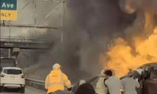 Bystanders rescue 71-year-old man from burning car on Minnesota highway