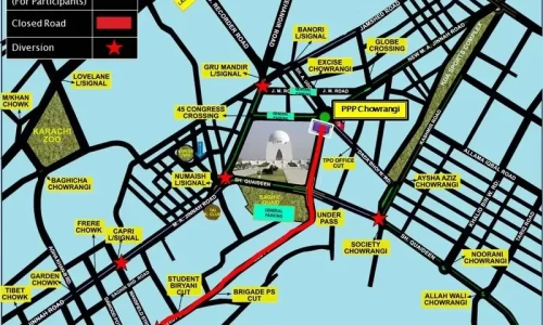 Traffic plan for JUI-F rally in Karachi today