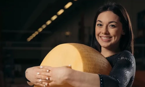 Italian gymnast Giorgia Villa wins hearts with cheese sponsorship