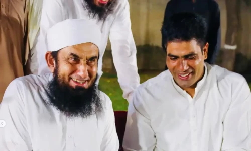 Maulana Tariq Jamil hosts dinner to honor Olympic gold medalist Arshad Nadeem