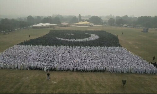 Lahore students set world record for largest human flag