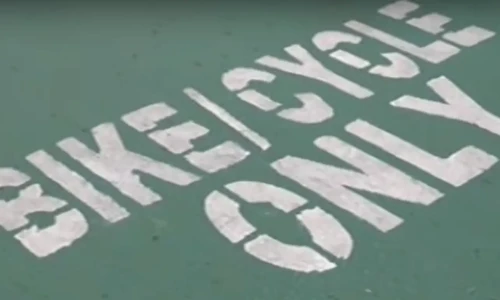 Dedicated lane for bikers opens in Lahore