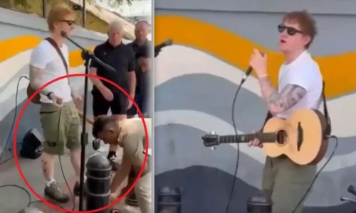 Ed Sheeran stopped by Indian police while busking in Bangalore