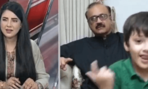 Child interrupts Pakistani politician&rsquo;s live interview with playful dance