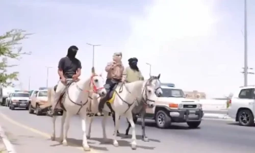 Pilgrims from Europe arrive in Saudi Arabia on horseback for Hajj