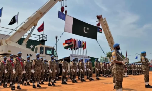 Over 57 UN peacekeepers, including two Pakistanis, honoured posthumously at solemn ceremony