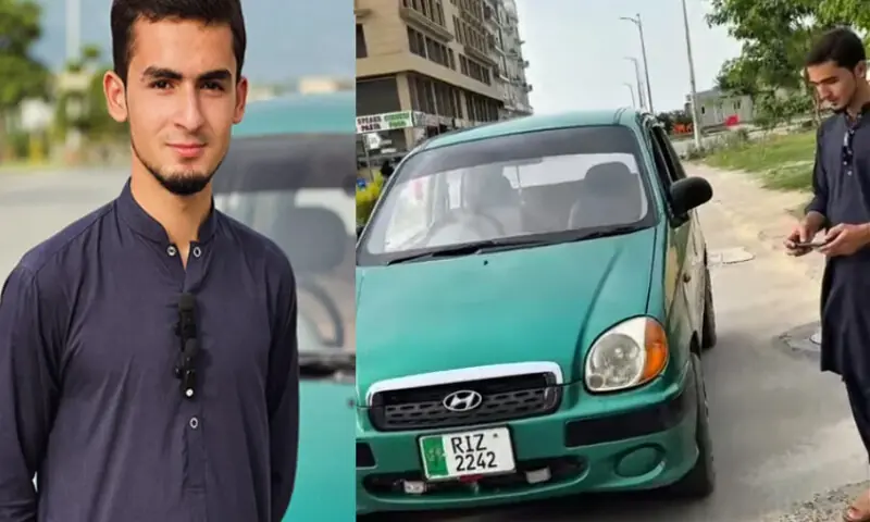 19 سالہ نوجوان محمد سبحان کا موبائل ایپ کے ذریعے کار چلانے کا کارنامہ