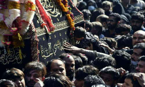 Chup Tazia Majlis, procession held in Karachi